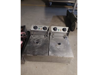 5-Star Chef commercial double deep fryer with dual...