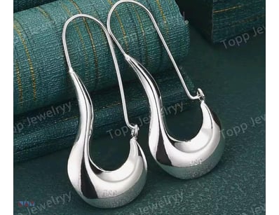 925 SILVER LONG HOOK EARRINGS         

Condition:...