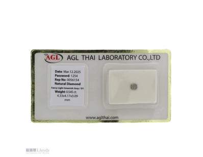 0.545CT CERTIFIED, NATURAL FANCY GREEN/GREY DIAMON...