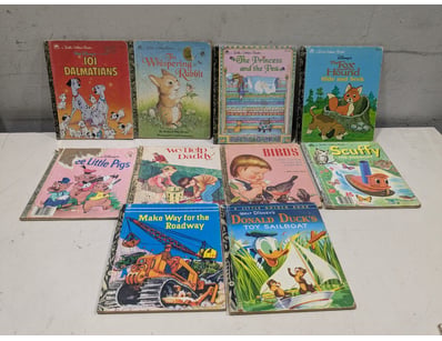 Vintage Little Golden Books collection comprising ...