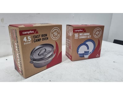Campfire camping bundle comprising two premium qua...