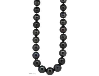 14CT BLACK GOLD, BLACK CULTURED TAHITIAN PEARL AND...