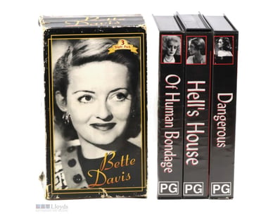 BETTE DAVIS 3 PACK VHS TAPE SET.

Includes "Danger...