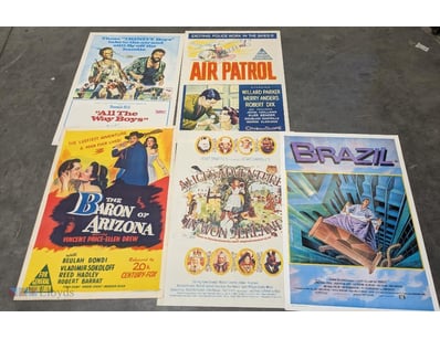 COLLECTION OF 5 VINTAGE MOVIE POSTERS (1950S-1980S...