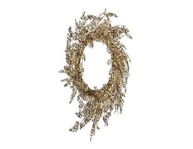 RRP: $239, Morgan Delux Leaf Wreath Champagne Gold...