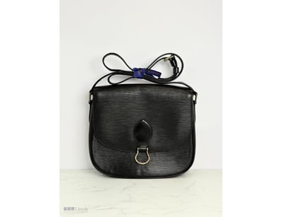 LOUIS VUITTON BLACK EPI LEATHER SAINT CLOUD GM BAG...
