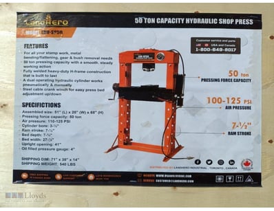 FACTORY DIRECT ** Unused 2026 Landhonor, Shop pres...