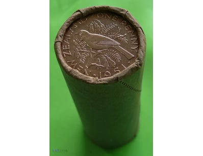 ROLL OF 1951 KGVI, NEW ZEALAND PENNY (50X CIRCULAT...