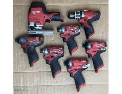 Cordless Milwaukee 12V tools. 3 x M12 FID impact d...