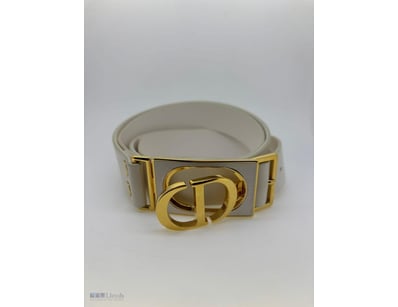 DIOR '30 MONTAIGNE B' BELT IN LATTE SMOOTH CALFSKI...