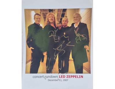 HAND SIGNED PHOTO, LED ZEPPLIN, INCLUDING CERTIFIC...
