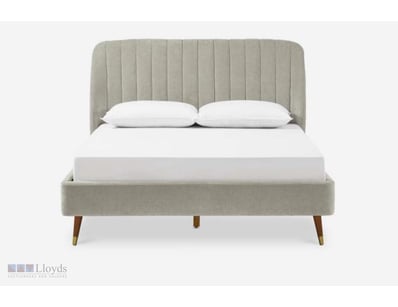 Lexi Tufted Queen Size Bed with Nickel Grey Colour...