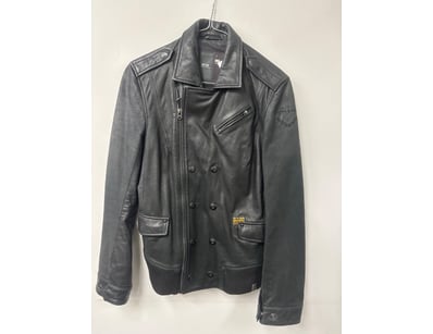 G-Star RAW black leather jacket, model  (RAW Rambl...