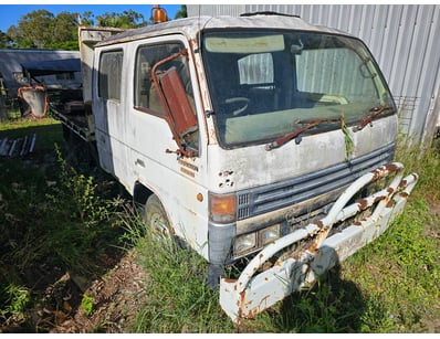 Ford Trader Truck, non-running, rusted through Cha...