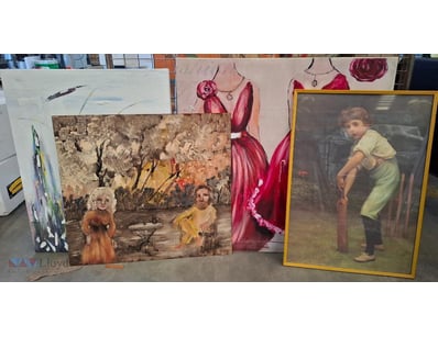 UNKNOWN ARTIST

Three Original Acrylic On Canvas, ...