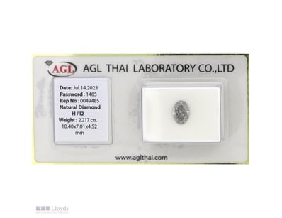 2.217CT CERTIFIED, NATURAL DIAMOND     

Oval Bril...