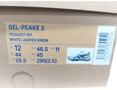 ASICS Gel-Peake 3 athletic shoes in White/Jasper G...
