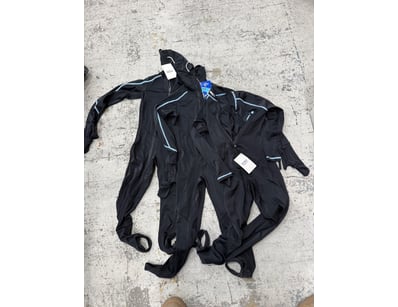 Lot of three black O'Pro Defender Suit Jr wetsuits...