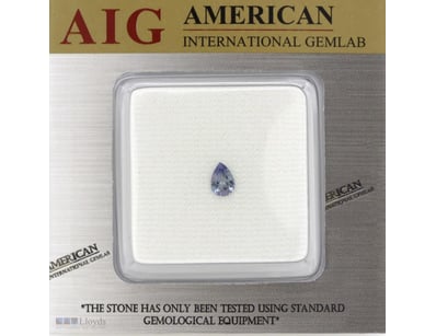 0.75CT CERTIFIED, NATURAL TANZANITE     

Pear Fac...