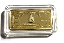 209 · 5 GRAM AWESOME-GOLD PLATED- "SHARK" INGOT