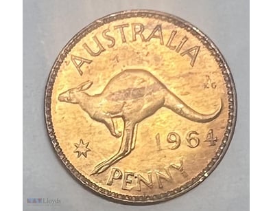 1964 AUSTRALIA PRE DECIMAL QUEEN ELIZABETH LAST PE...