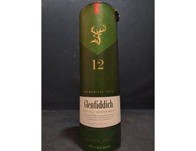 Glenfiddich 12 Year Old Single Malt Scotch Whisky,...