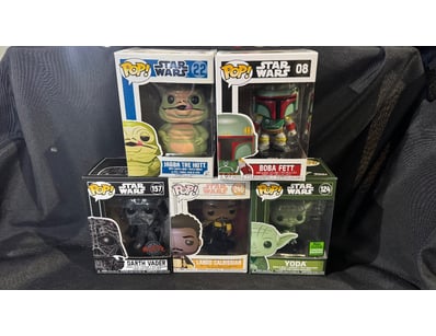 LOT OF FIVE STAR WARS FUNKO POP VINYL FIGURES

I...