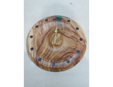 Handcrafted wooden wall clock, The clock face disp...