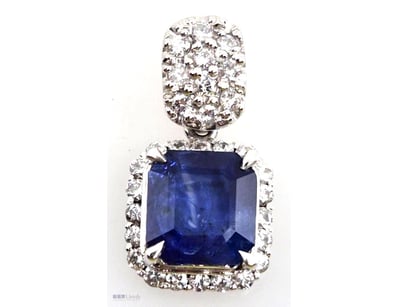 PLATINUM SAPPHIRE AND DIAMOND PENDANT

Featuring...