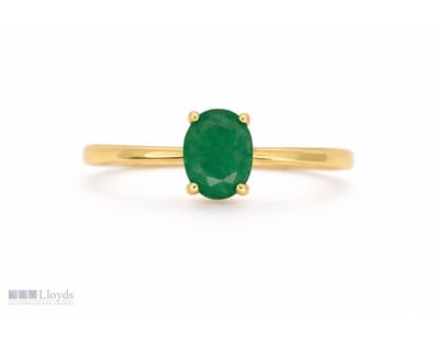 NATURAL ZAMBIAN EMERALD RING ON 925 SILVER - WITH ...