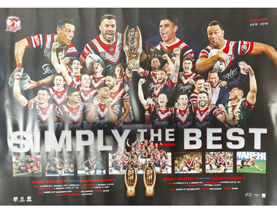 2X SYDNEY ROOSTERS SIMPLY THE BEST 2019 NRL PREMIE...