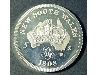 AUSTRALIA 1808 RETRO PATTERN FANTASY 5 SHILLINGS *...