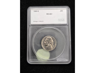 1969-S JEFFERSON NICKEL MS-66+

A Superb Example...