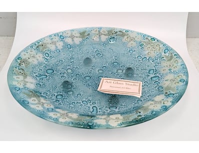 ART GLASS STUDIO PERTH FUSED GLASS CIRCULAR PLATTE...