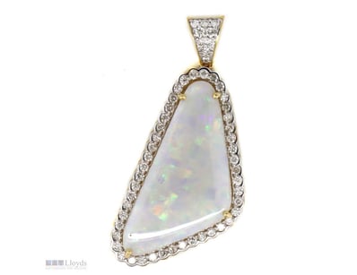 14K YELLOW GOLD, 9.76CT AUSTRALIAN COOBER PEDY OPA...