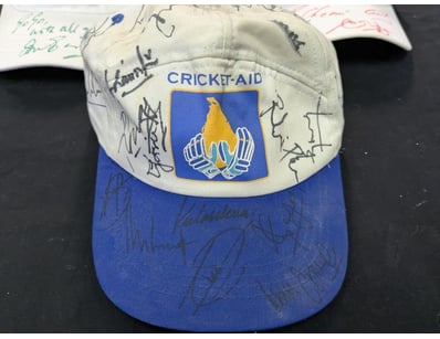 SRI-LANKAN TEAM AUTOGRAPHED HAT FUNDRAISING FOR TS...