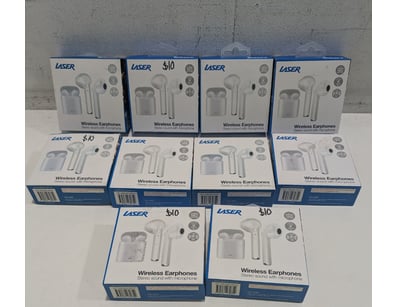 Bulk lot of 10x Laser Wireless Earphones (Model AO...