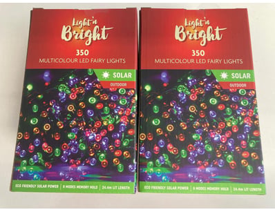 2 X Sets 350 Solar Multi Colour Fairy Light LED, 8...