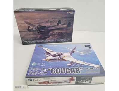 LOT OF 3 UNASSEMBLED AIRCRAFT MODEL KITS - WWII GE...