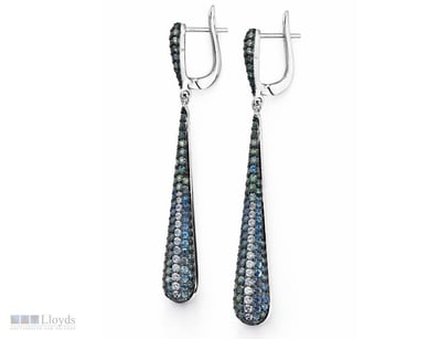 NATURAL SRI LANKAN SAPPHIRE EARRINGS ON 925 SILVER...