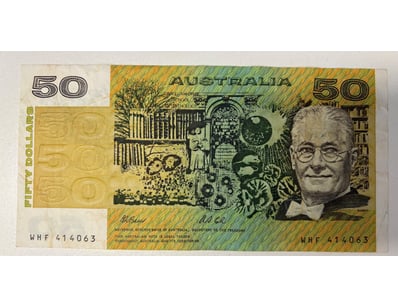 AUSTRALIAN $50 POLYMER BANKNOTE, R513B (VF)

CV:...