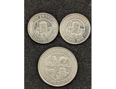 COLLECTION OF THREE ICELAND CURRENCY

Years Incl...