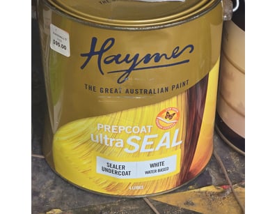 Haymes paint, prepcoat ultra seal, sealer undercoa...
