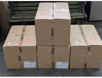 Homewares, 4 boxes including lamps, kitchenware, r...