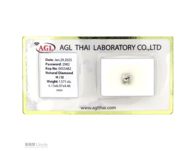 1.571CT CERTIFIED, NATURAL DIAMOND     

Princess ...