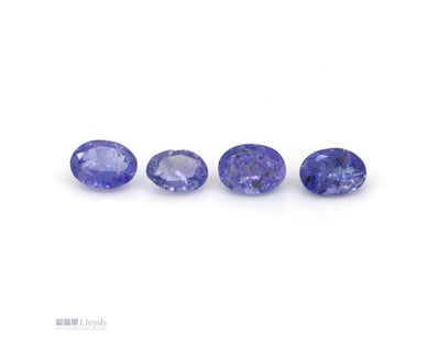 5.55CT TSW X 4, NATURAL TANZANITES     

Oval Cut,...