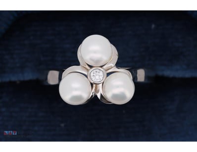 SOUTH SEA PEARL RING ON 925 SILVER - WITH CERTIFIC...