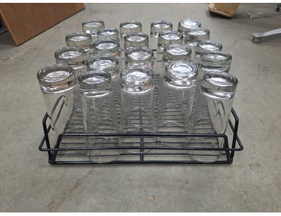 High Ball Glasses, Approximately 21, Includes Rack...
