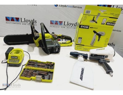 Assorted Ryobi power tools including, Cordless Pru...