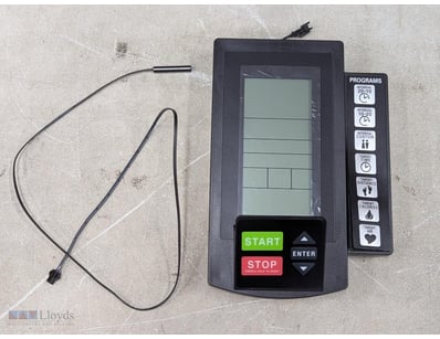 Vintage programmable exercise/fitness console with...